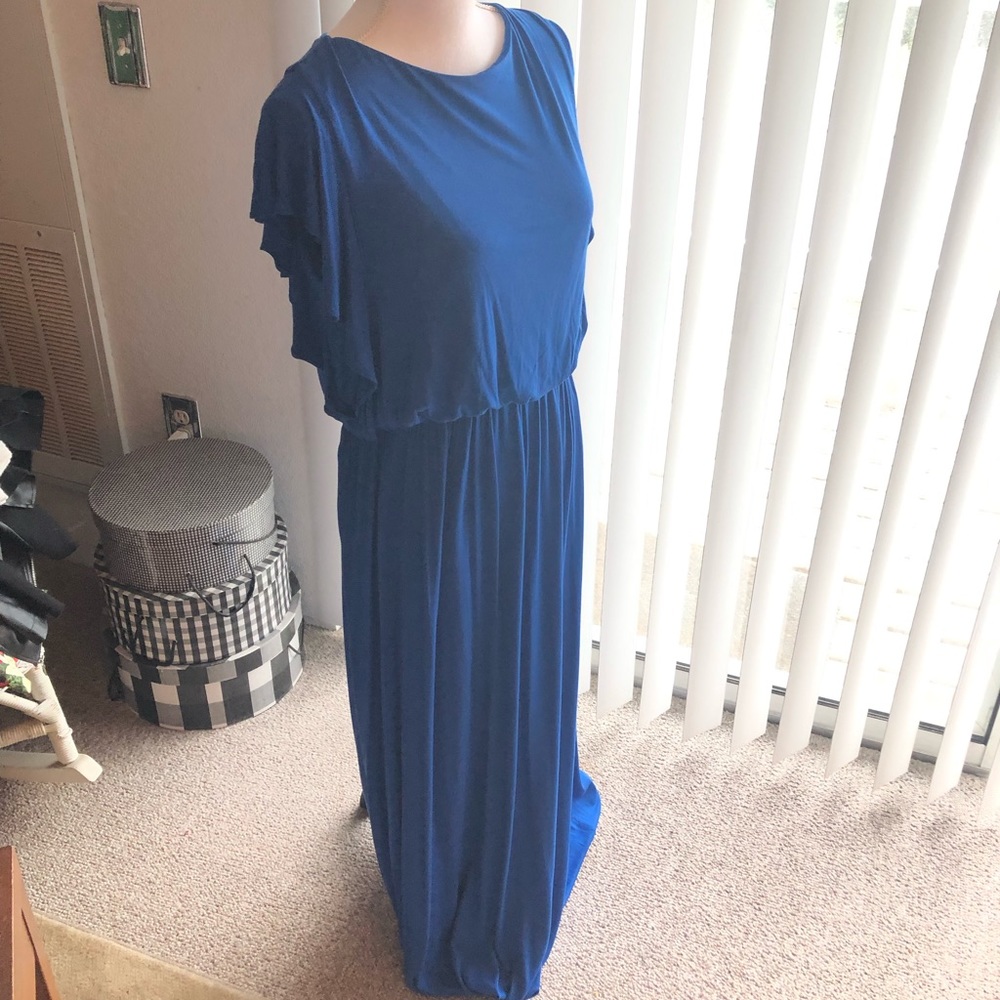 LOFT Ruffle Sleeve Maxi Dress